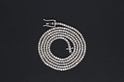 2mm Tennis Chain Necklace - 4.ct Natural Diamond